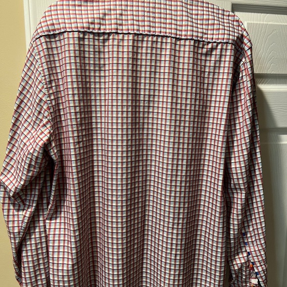 Robert Graham Mens Shirt Button Up Long Sleeve Multi Plaid Cotton Size XL. - Picture 10 of 10